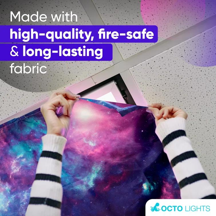 Octo Lights Fluorescent Light Covers For Ceiling Lights - Magnetic Classroom Light Filters - Astronomy