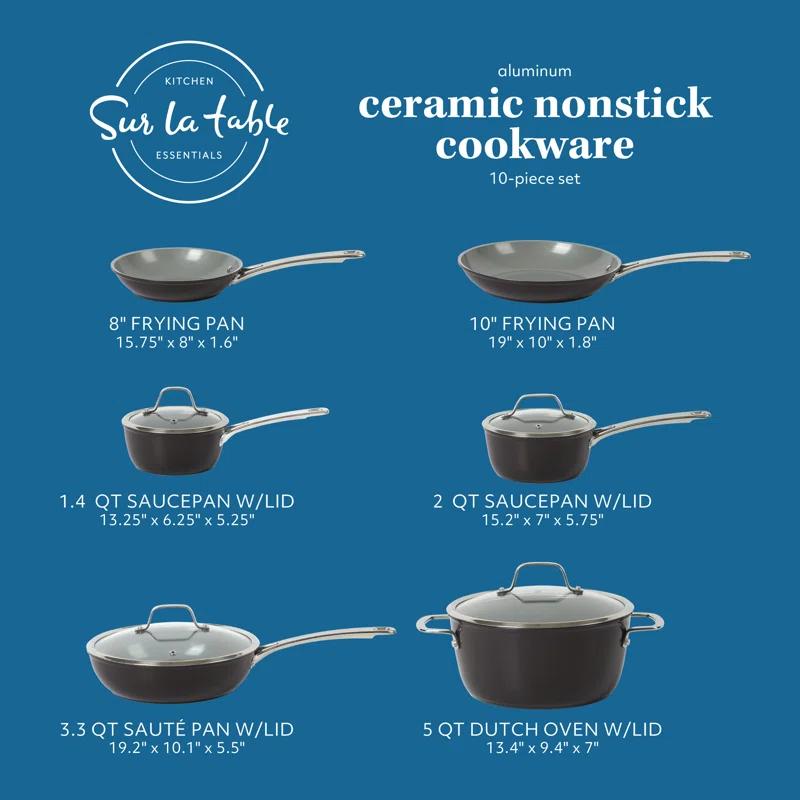 Sur La Table Kitchen Essentials 10 - Piece Non-Stick Aluminum Cookware Set