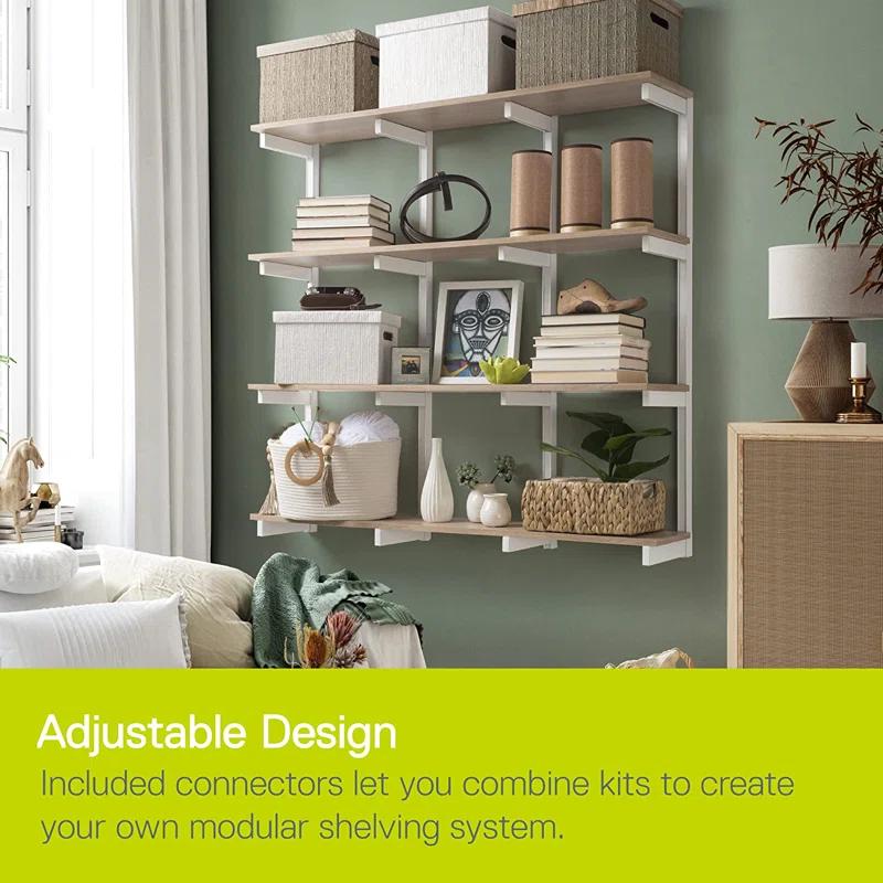 Delta Design delta 24" W Wood 2-Tier Adjustable Premium Wall Shelves