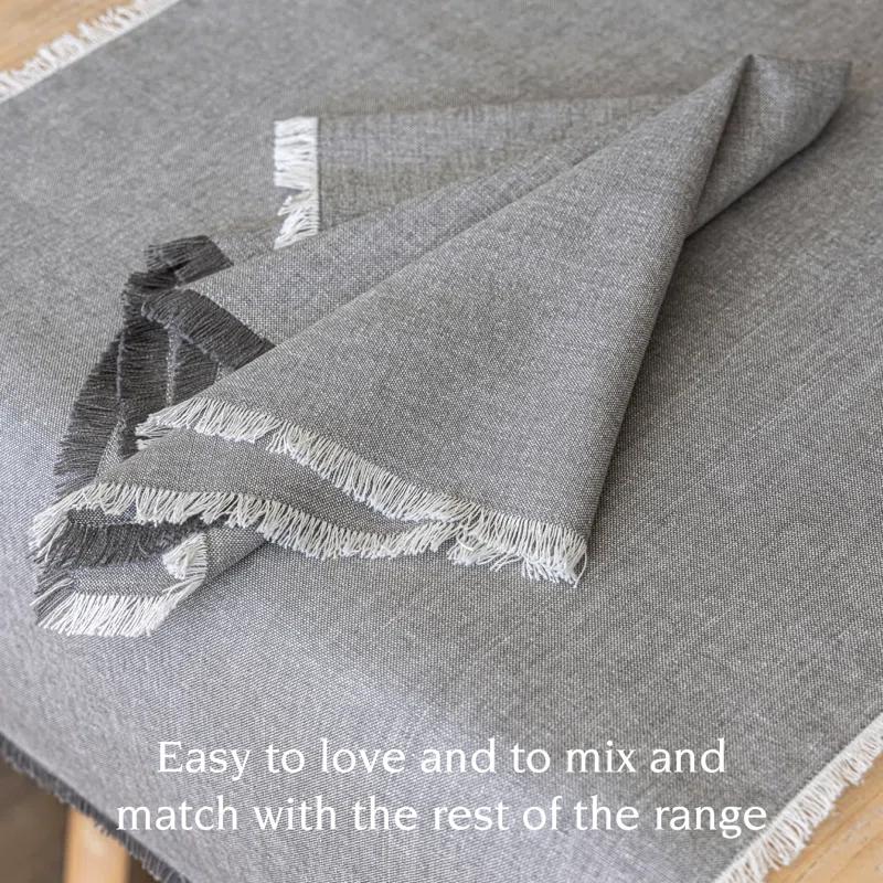 over&back over&back Woven Frayed Chambray Cotton Cloth Napkins