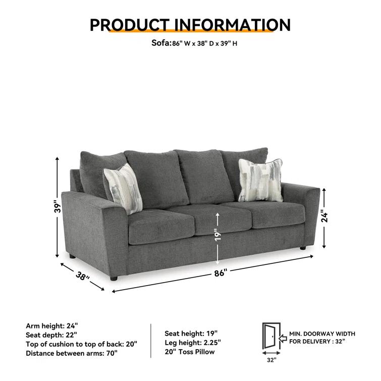 Latitude Run® 86'' Upholstered Sofa