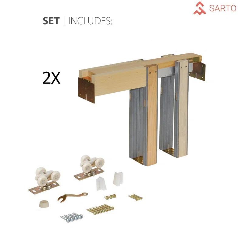 SARTODOORS Lucia Frosted Glass Sliding Closet Doors
