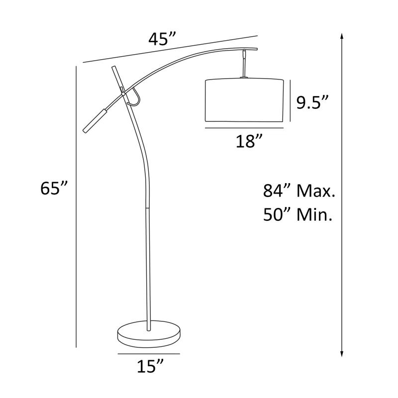 Mercury Row® Crowl 84'' Arched Floor Lamp