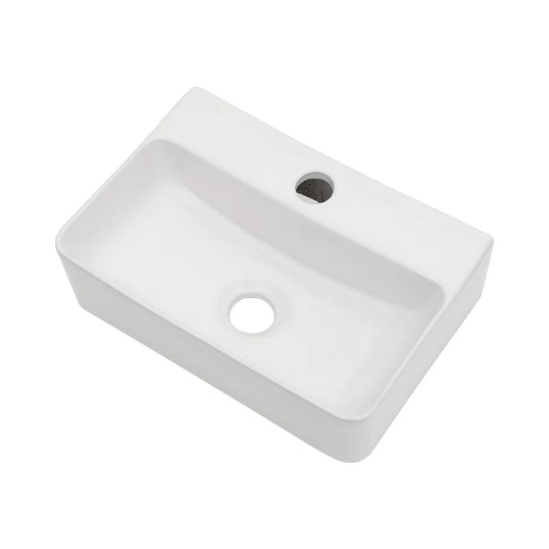 APRESSHUI AH-BS1410LGP APRESSHUI 10'' Ceramic Rectangular Bathroom Sink