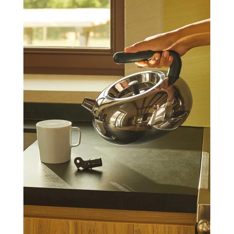 Alessi Alessi Bulbul 2.64 Quarts Stainless Steel (18/10) Whistling Stovetop Tea Kettle