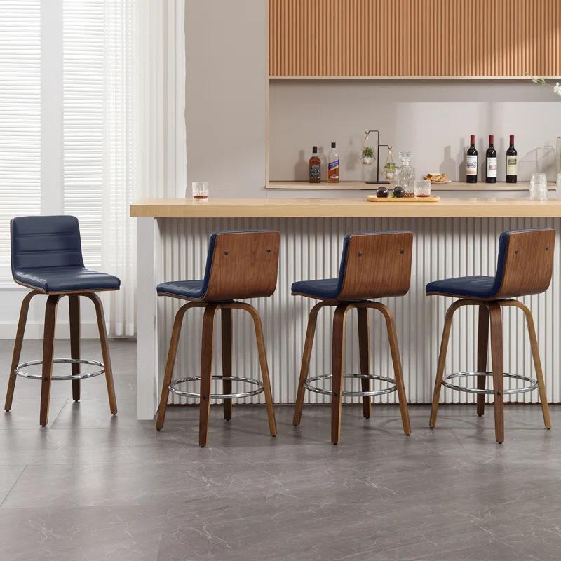Corrigan Studio® Upholstered Swivel Stool (Set of 2)
