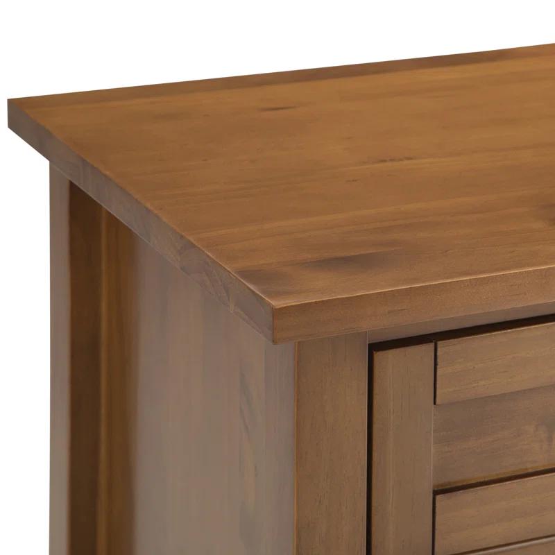 Simpli Home Warm Shaker 24"W Solid Wood Bedside Table with Two Drawers