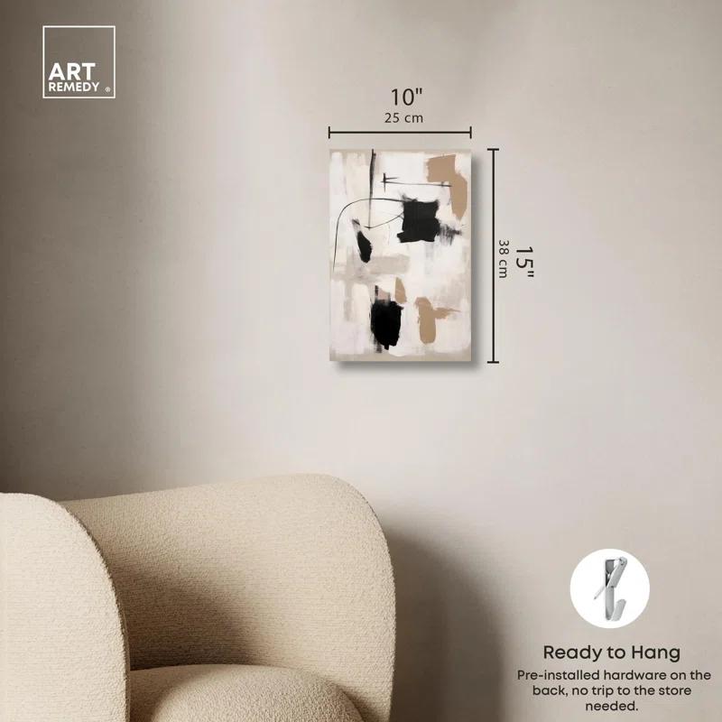Art Remedy Strings in Abstraction Canvas Muted Abstract Wall Art by Art Remedy