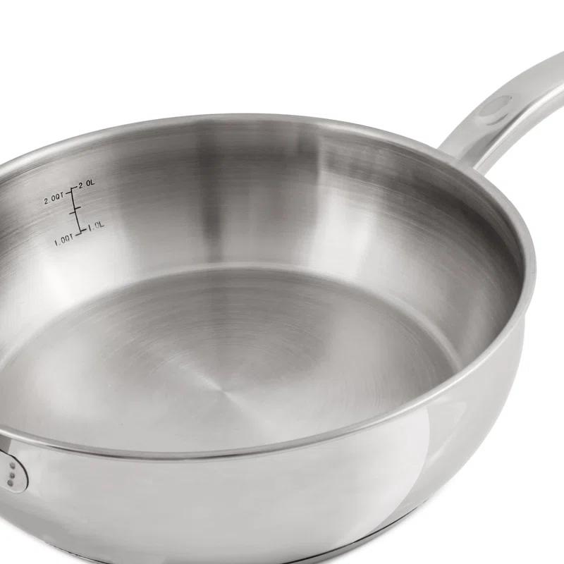 BergHOFF BergHOFF Stainless Steel 18/10 Deep Skillet Belly Shape, 9.5"