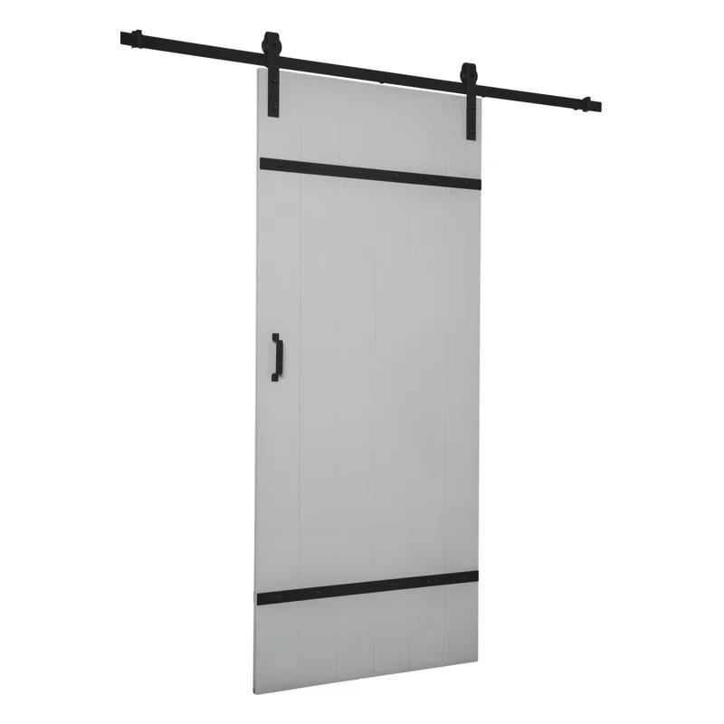 Renin 36'' x 84'' Semi-Solid Paneled Low-Gloss with Installation Hardware Kit Barn Door