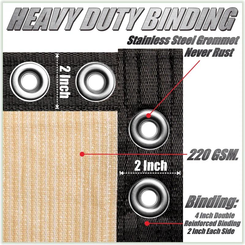 ColourTree Colourtree Heavy Duty PLUS Fence Privacy Screen Cover Windscreen with Heavy Duty Brass Grommets