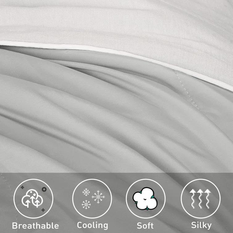 Catalonia Reversible Cooling Blanket, Lightweight Summer Comforter for Hot Sleepers, Silky Soft Summer Duvet Throw Size, 50 x 60 inches, Soft Breathable