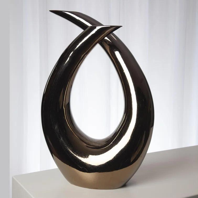 Global Views Loop Sculpture-Bronze