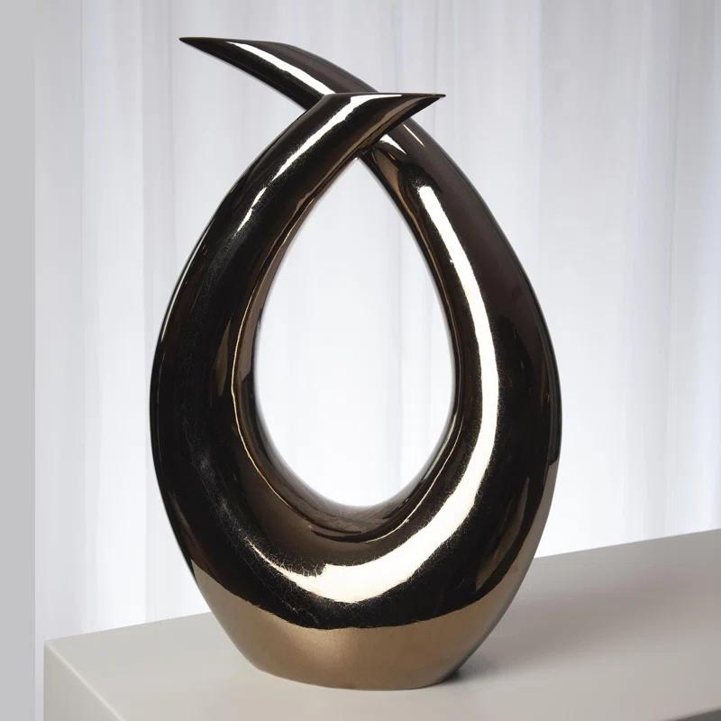 Global Views Loop Sculpture-Bronze