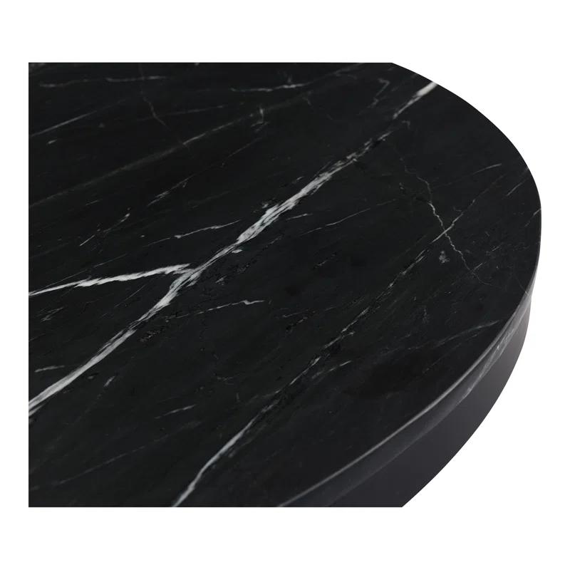 Tiago Round Dining Table - Black Marble