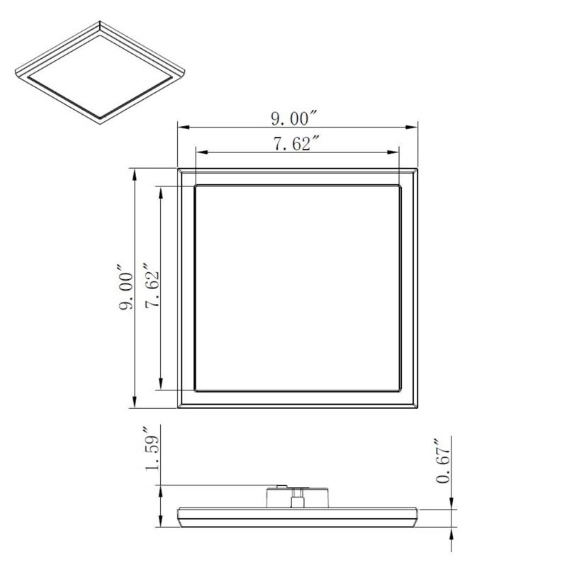 Nuvo Blink Dimmable Square Flush Mount