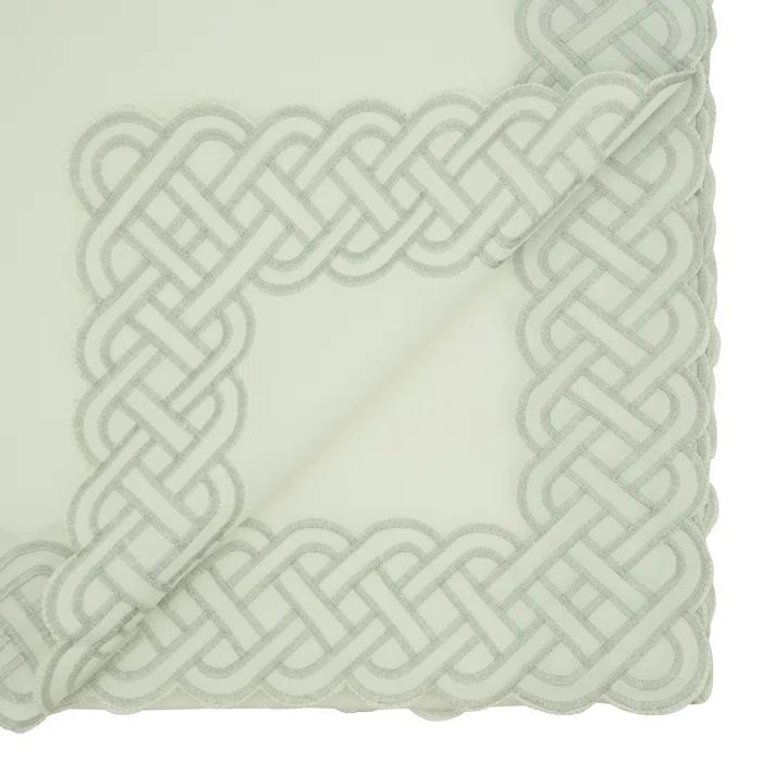 Saro Tablecloth With Braid Embroidery
