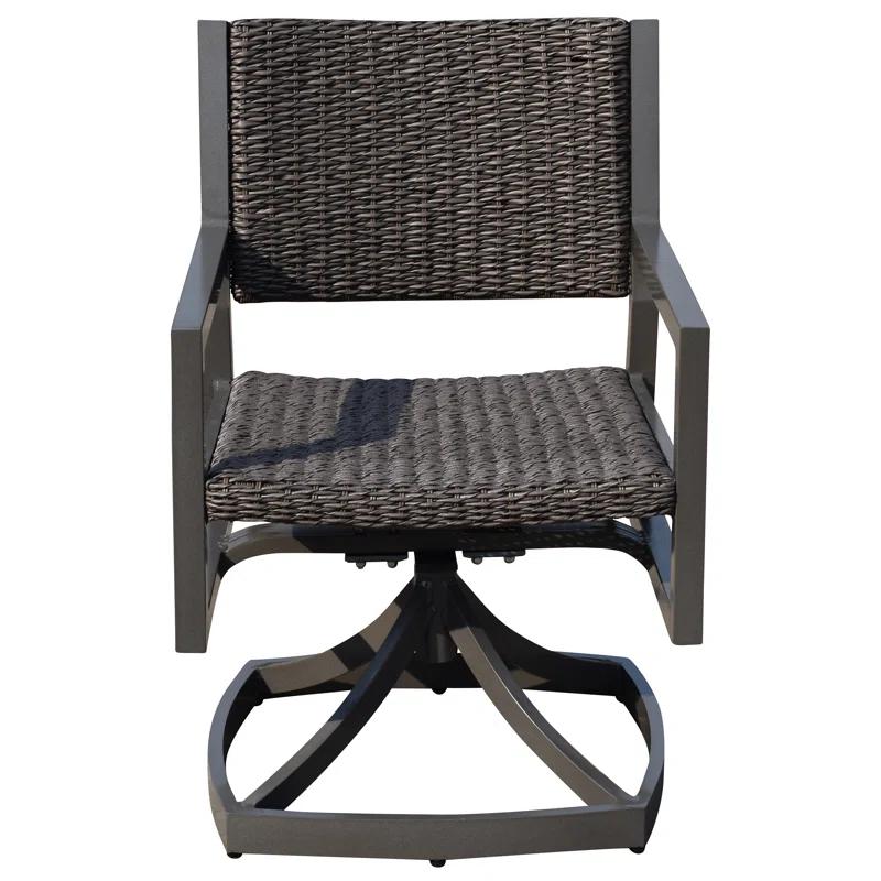 Courtyard Casual Furniture Outdoor Dining Armchair with Cushion (Set of 2)