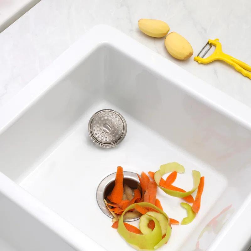 Westbrass Solid Brass Style Kitchen Sink Basket Strainer D214-12A