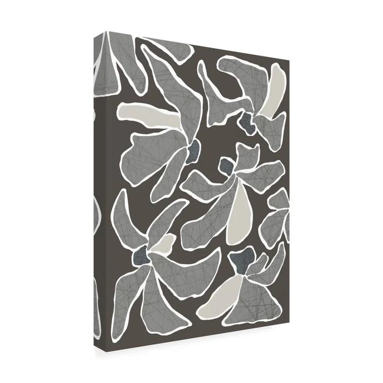 Trademark Fine Art Modern & Contemporary " Gray Flower Blooms I "