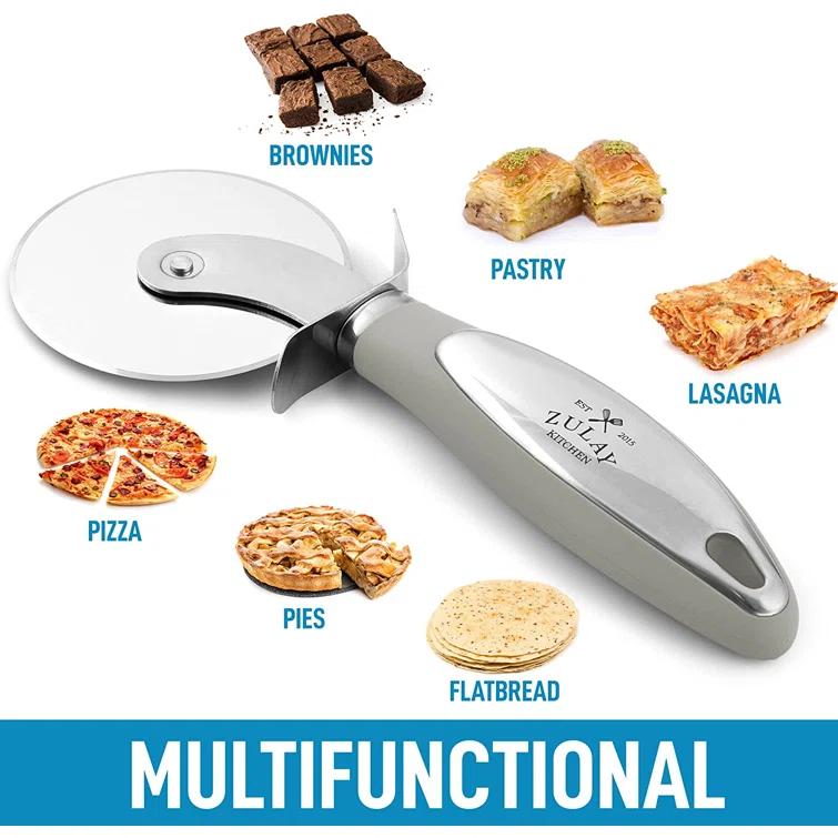 Zulay Kitchen Zulay Kitchen Pizza Cutter Wheel with Stainless Steel blade and guards Pizza Slicer Non-Slip Handle