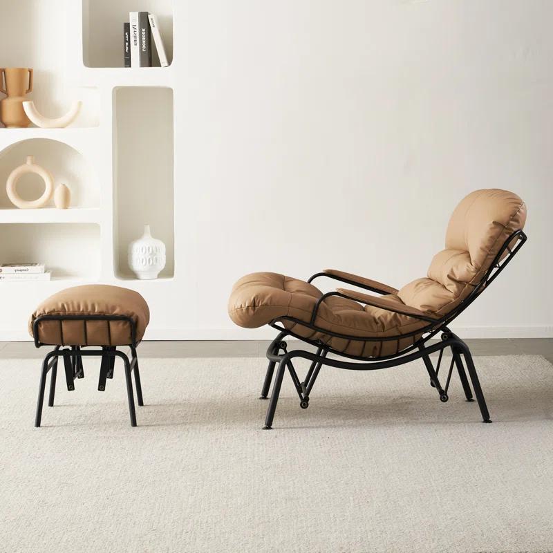 Wade Logan® Brevick 29.72" W Lounge Chair and Ottoman & Reviews | Wayfair