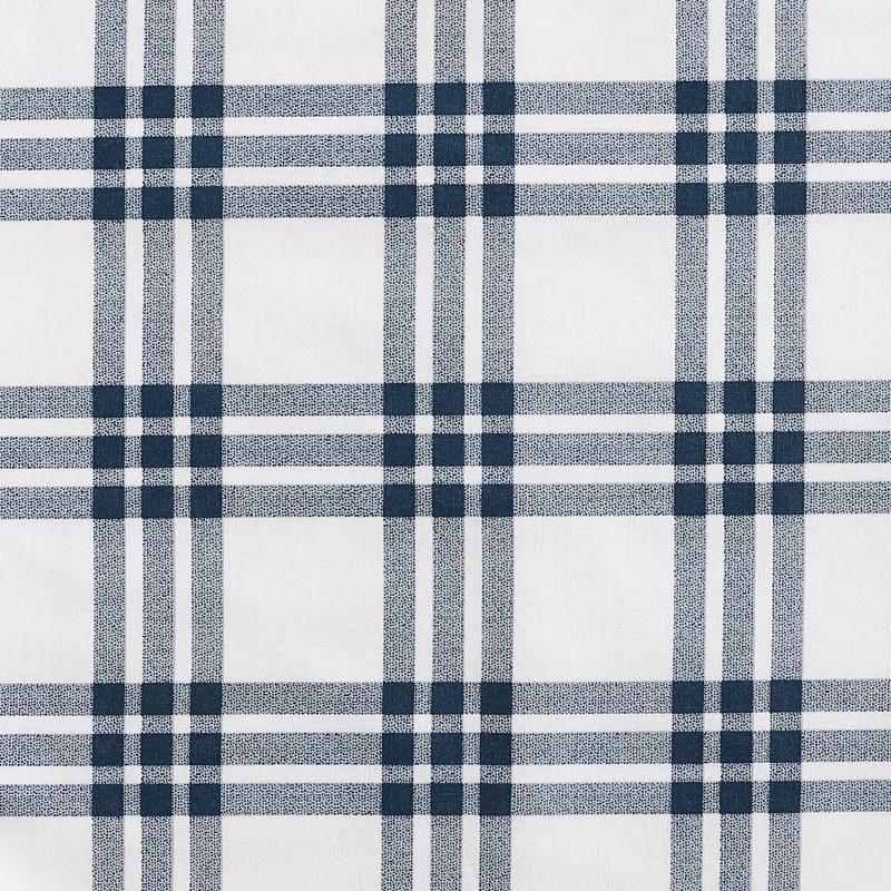 Eddie Bauer Arrowhead Eddie Bauer Basic Plaid Navy Cotton Percale Duvet Cover Set