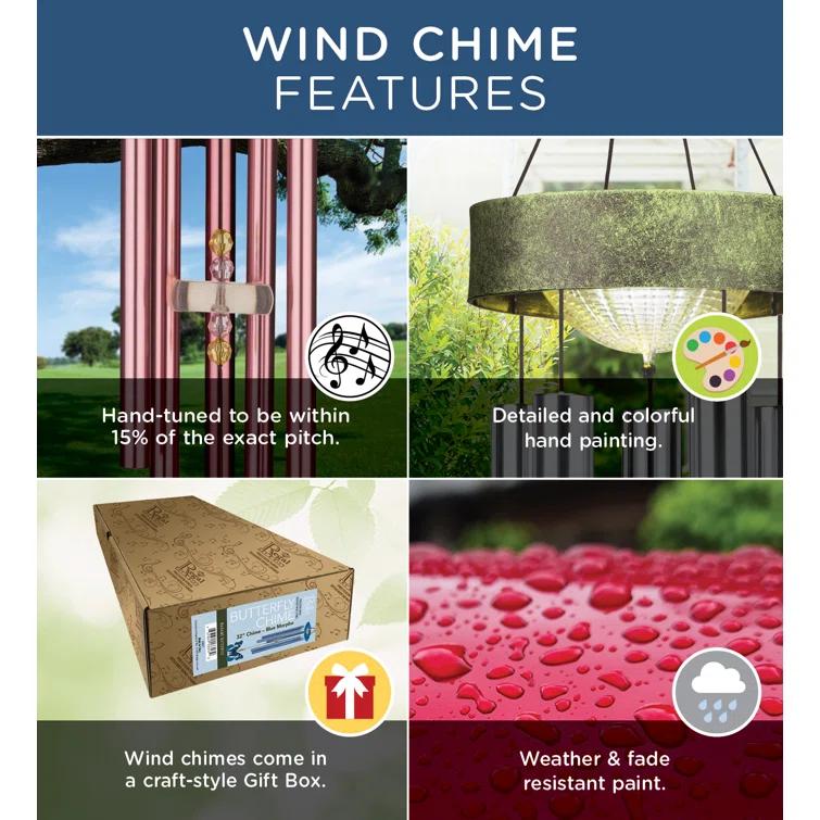 Regal Art & Gift Solar Chime 42" - Green