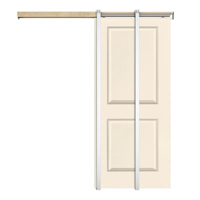 Calhome 80'' Hollow Paneled Painted Sliding Closet Doors
