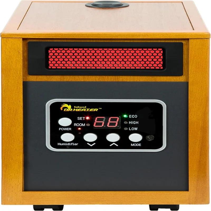 Dr. Infrared Heater DR. INFRARED HEATER DR-968H Indoor Portable Space Heater with Humidifier, 1500-Watt, Cherry