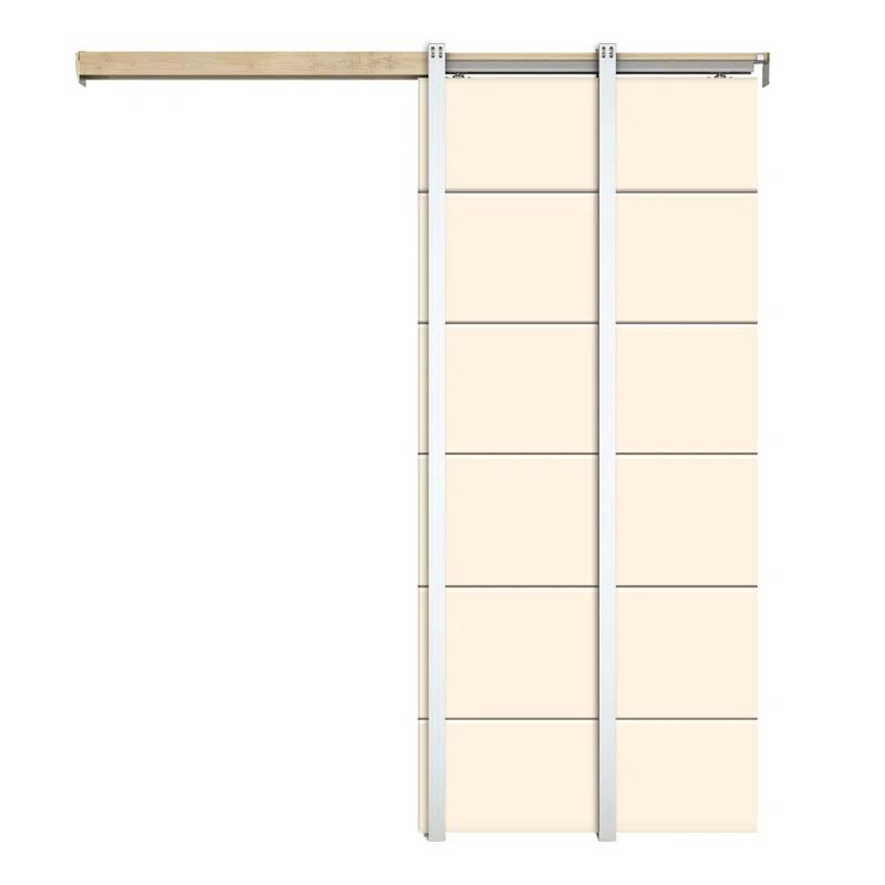 Calhome 80'' Hollow Paneled Painted Sliding Closet Doors