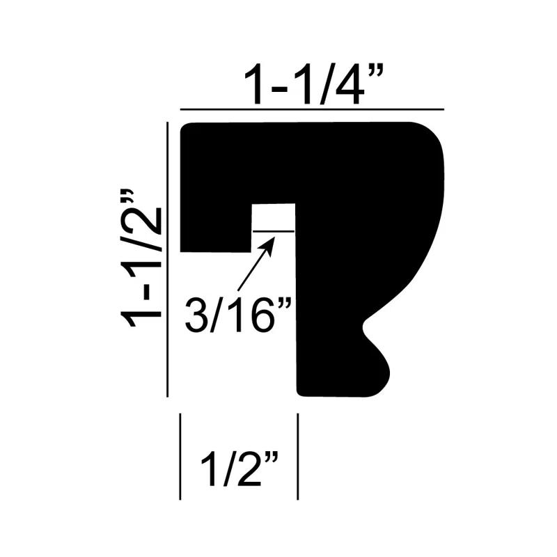 Architectural Products by Outwater L.L.C. Plastic 1 In. X 2-5/8 In. X 96 In. Length Wall Base in Off White (Set of 9)