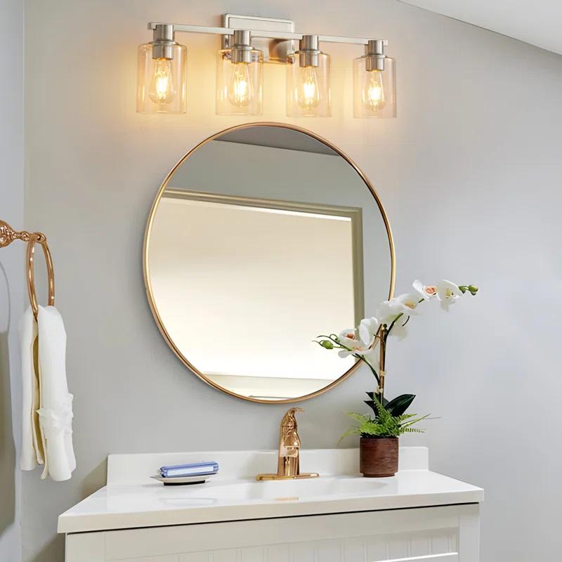 4 - Light Dimmable Vanity Light Mirror Headlights