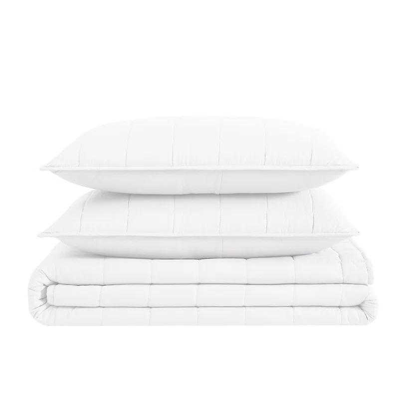 London Fog London Fog Garment Wash Solid Quilt Set