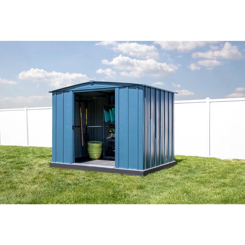 Arrow 8 ft. W x 6 ft. D Galvanized Steel Storage Shed
