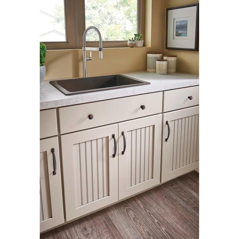 Polished Nickel Round Mushroom Cabinet Knob with Mounting Hardware