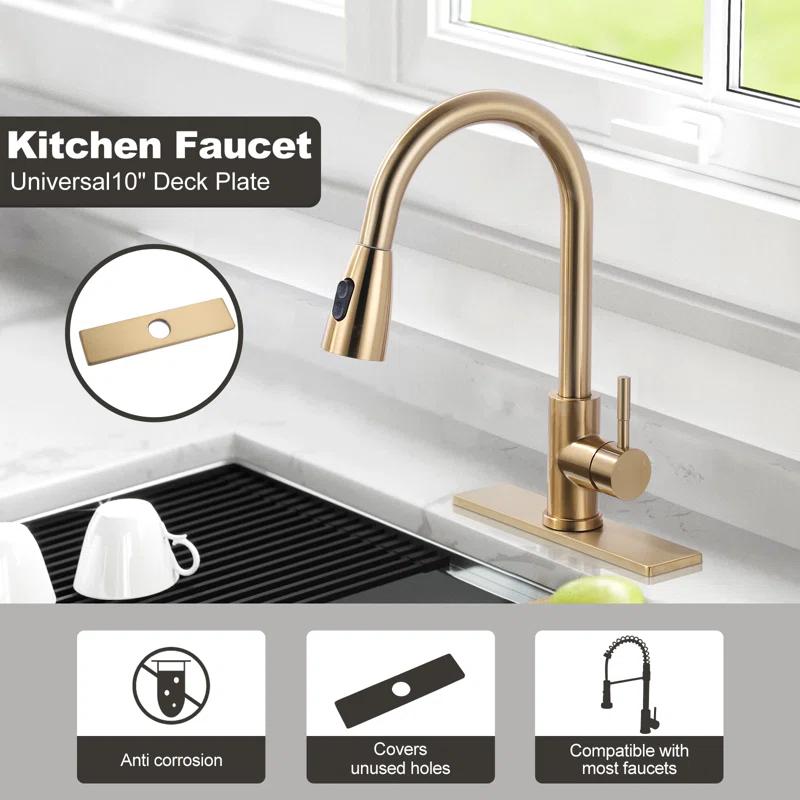 iVIGA VCC06G iVIGA 10" Sink Faucet Hole Cover Deck Plate