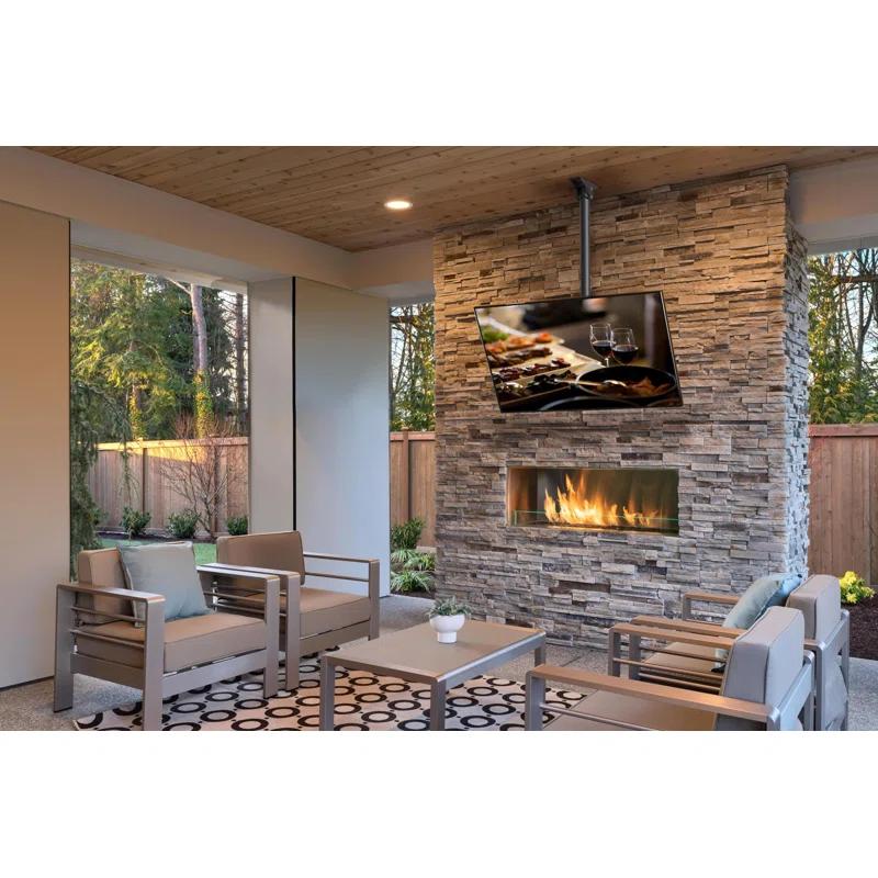 QUALITY FLOORING INC. Premium Ceiling TV Mount, Hanging Swivel TV Mount Bracket For Flat/Curved Displays Fits Most 37-90 Inch LCD LED OLED Tvs, TV Pole Mount For Flat/Sloped Ceiling, Max VESA 600X400mm