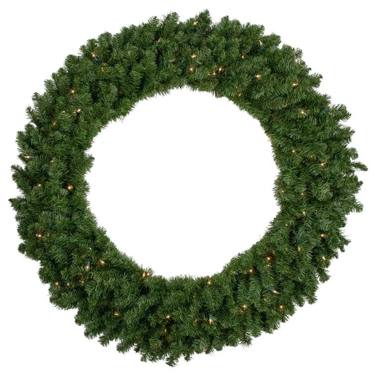 Northlight Seasonal Pre-Lit Canadian Pine Artificial Christmas Wreath - 48-Inch