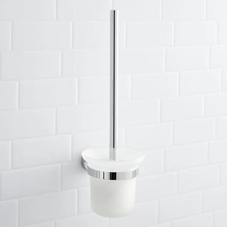 Signature Hardware Ceeley Collection Metal Wall Mounted Toilet Brush and Holder