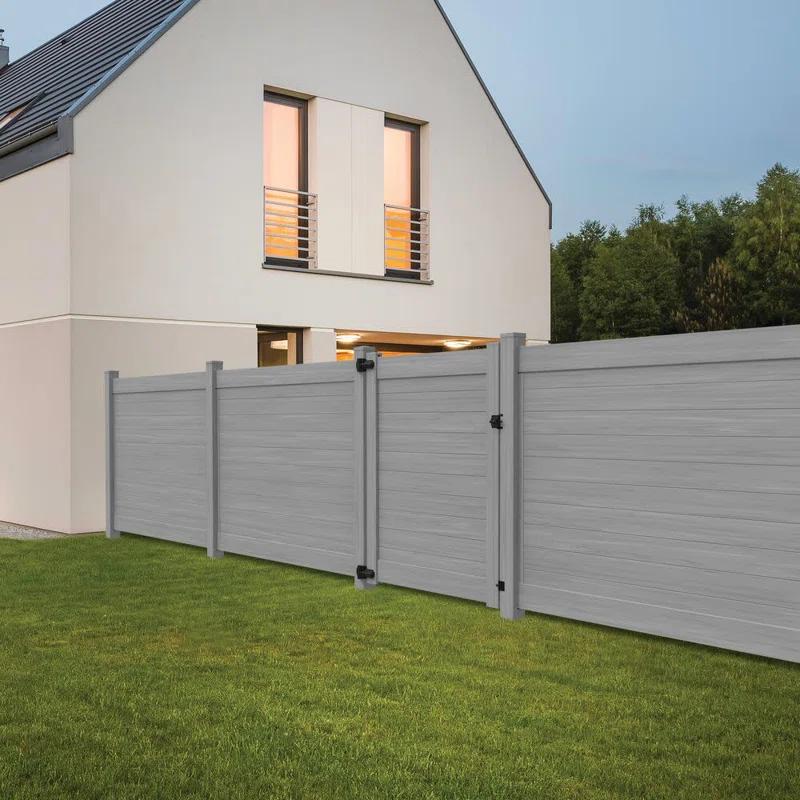 Barrette Outdoor Living Horizontal Fence Driftwood Vinyl Privacy Panel Kit