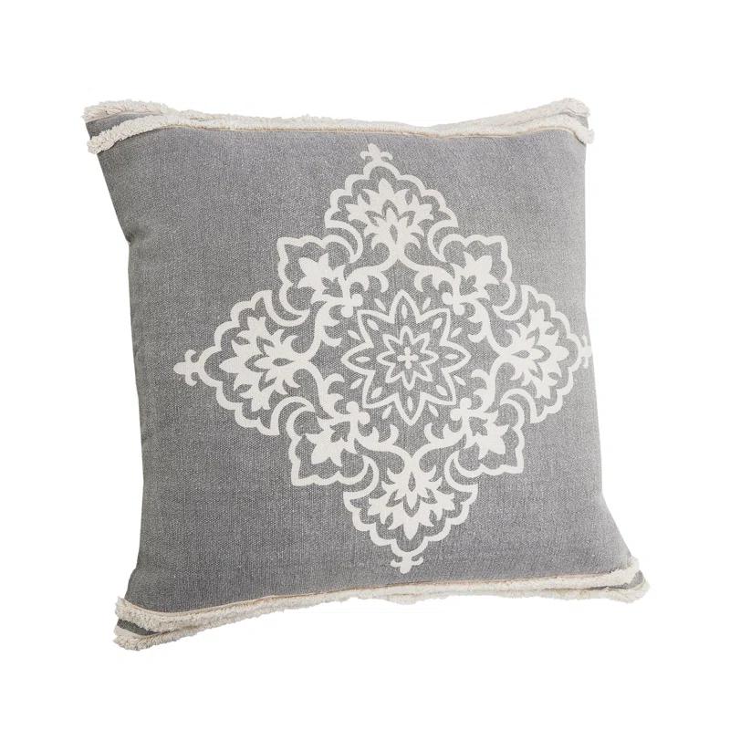 Rajani Home Dahlia Textured Cotton Throw Pillow