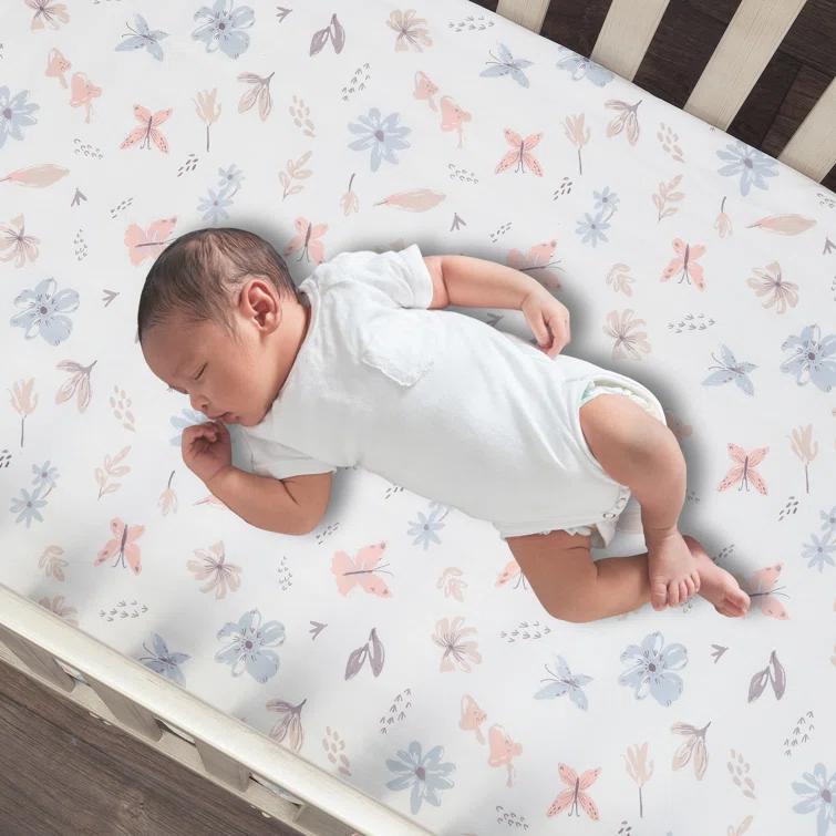 Lambs & Ivy Baby Blooms 3 - Piece Crib Bedding Set (Set of 3)