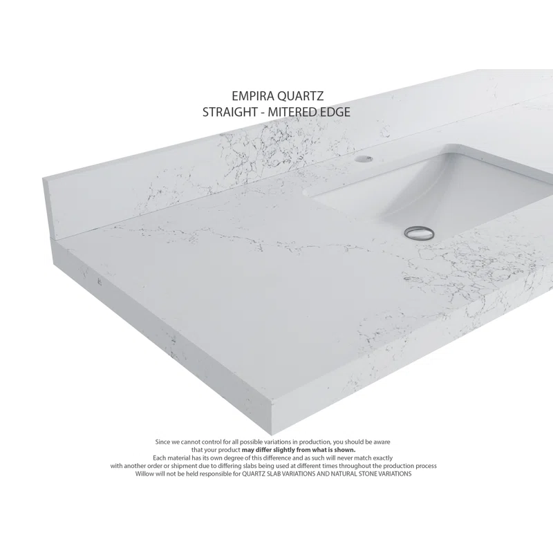 Willow Collections 84'' Double Bathroom Vanity with Quartz Top