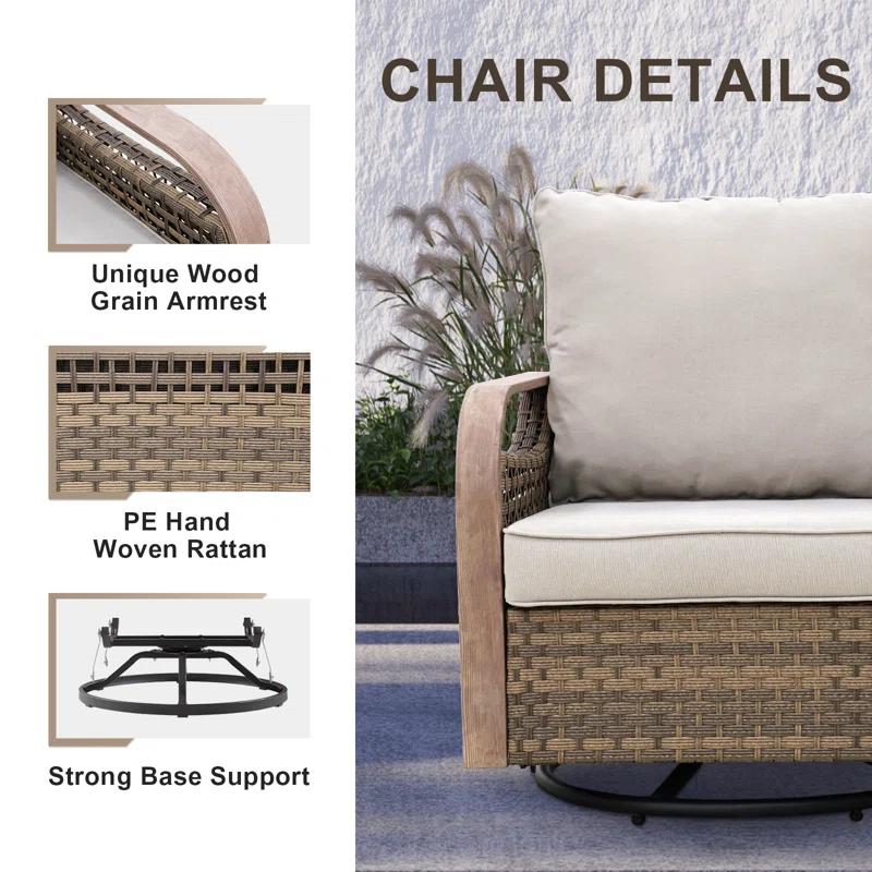 EAGLE PEAK Wicker Outdoor Rocker Chair