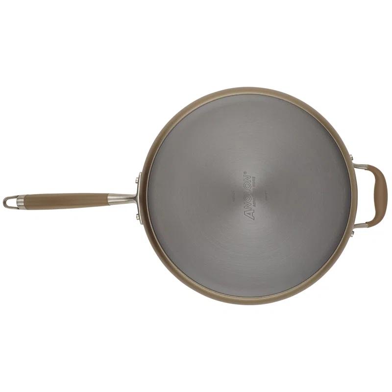 Anolon Anolon Advanced Home Hard Anodized Nonstick Sauté Pan with Helper Handle and Lid, 5 Quart