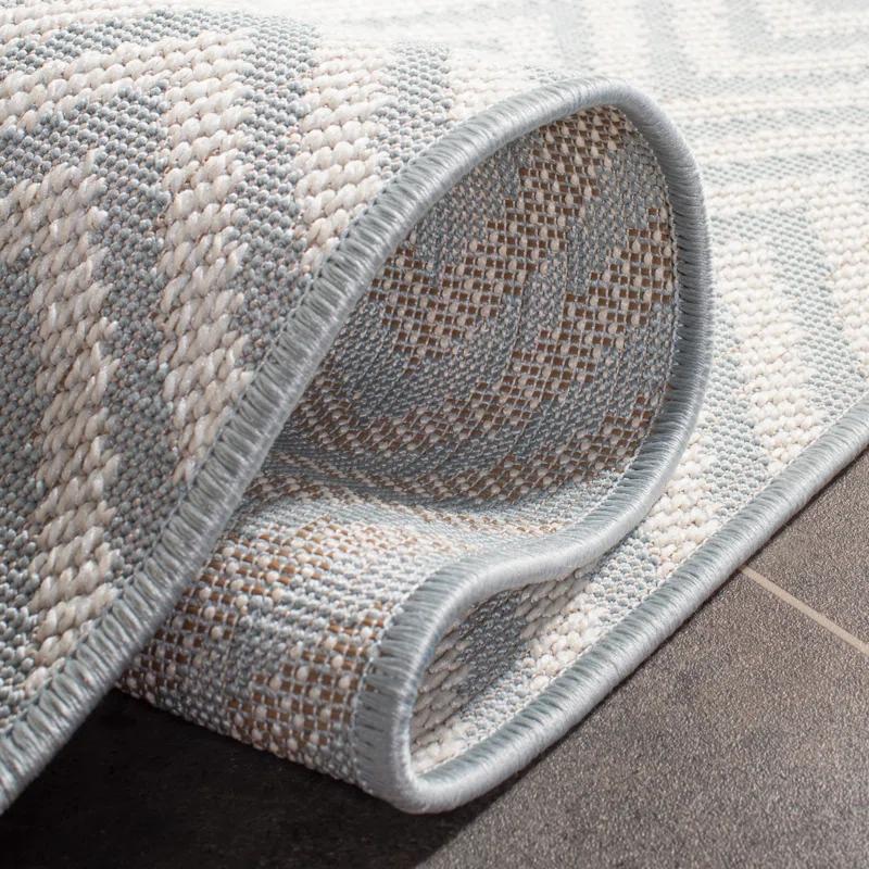 Martha Stewart Indoor Outdoor Performance Machine Washable Chevron Rug