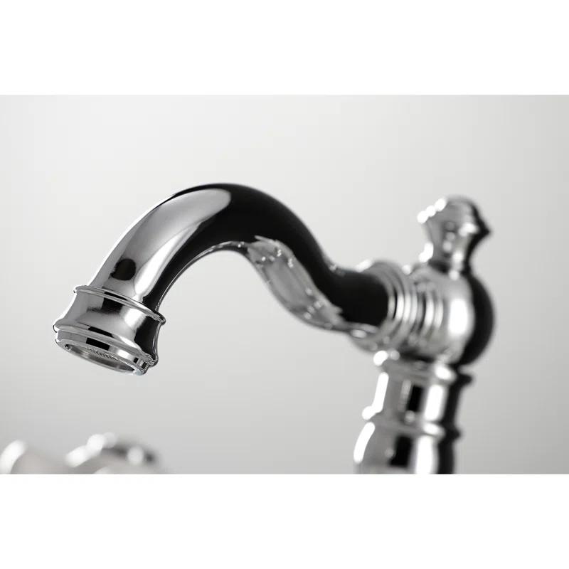 Kingston Brass FSC1971PX Kingston Brass American Classic Two-Handle 3-Hole Deck Mount Widespread Bathroom Faucet with Pop-Up Drain