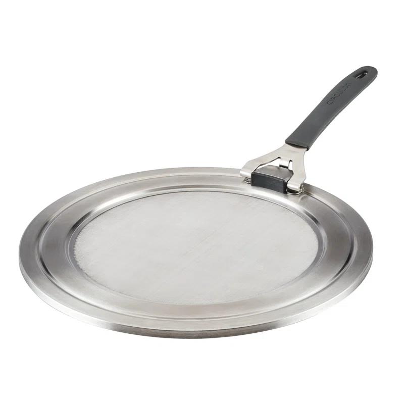 Circulon Circulon Universal Splatter Guard Mesh Grease Cover For Pots And Pans Protects Stove, Countertop, And Kitchen From Oil When Frying, 13 Inch, Stainless Steel