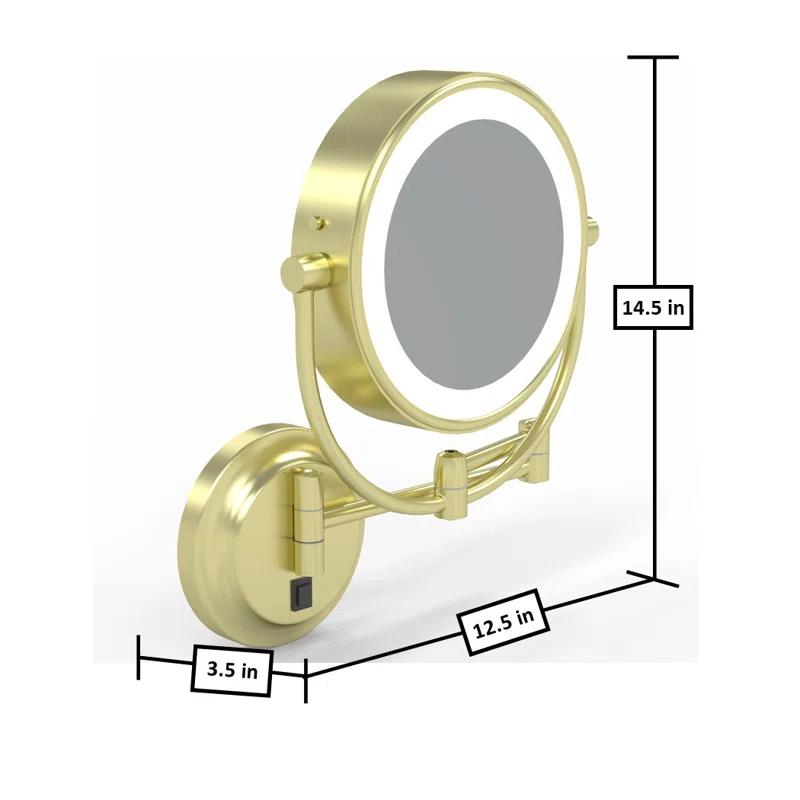 Aptations Kimball Young Metal Concave LED Wall Mirror